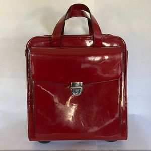 Jack George Red Rolling Laptop/briefcase